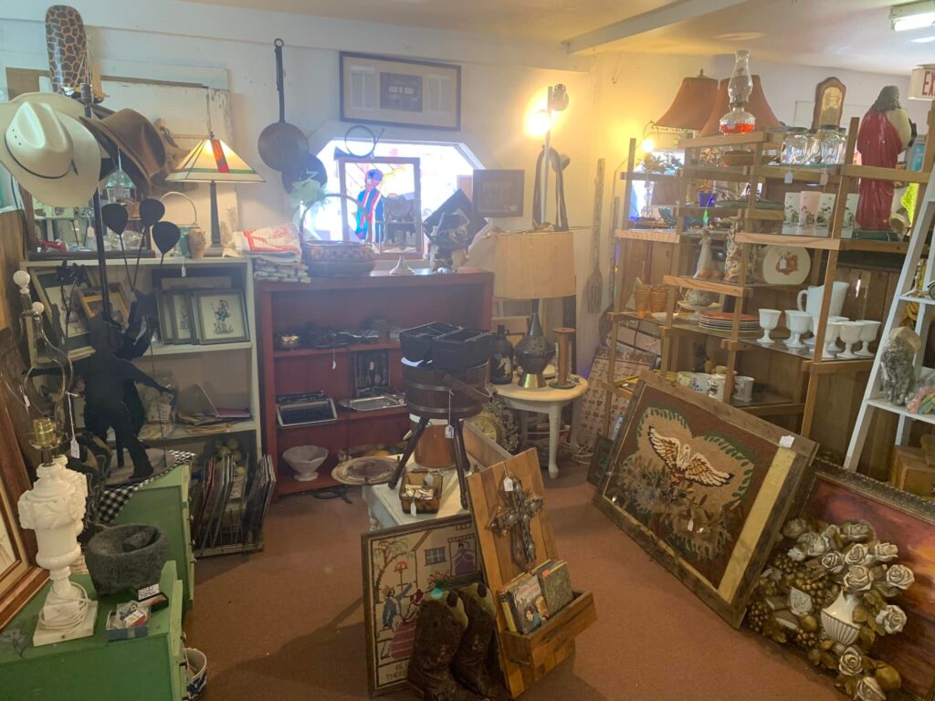 Vintage shop filled with eclectic home decor.