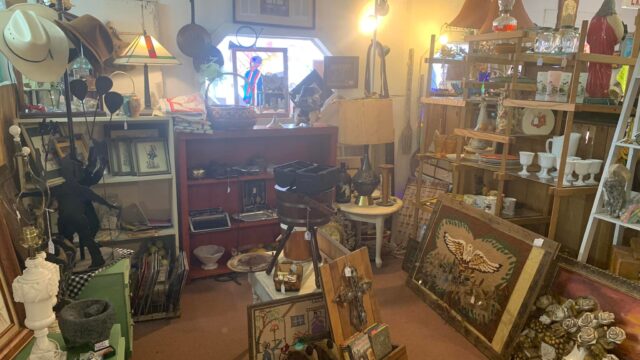 Vintage shop filled with eclectic home decor.